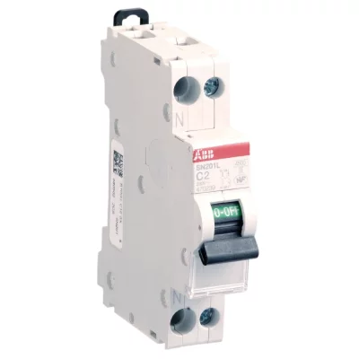 ABB  470029 Disjoncteur modulaire phase plus neutre 2 A