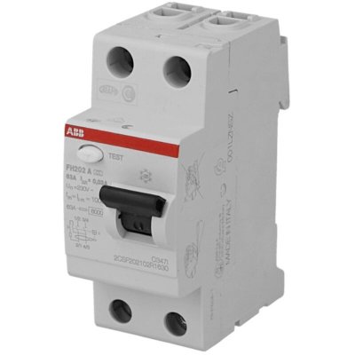 ABB  443061GSB Interrupteur differentiel bipolaire- type ac, Gris