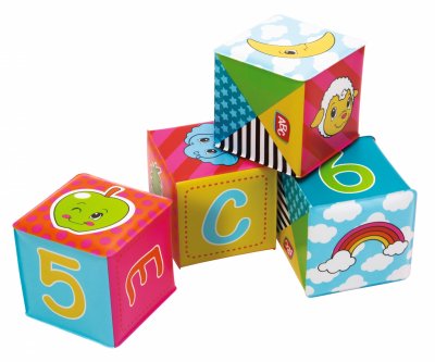 ABC  Cubes Souples Empilables Multicolors -  Multicolore
