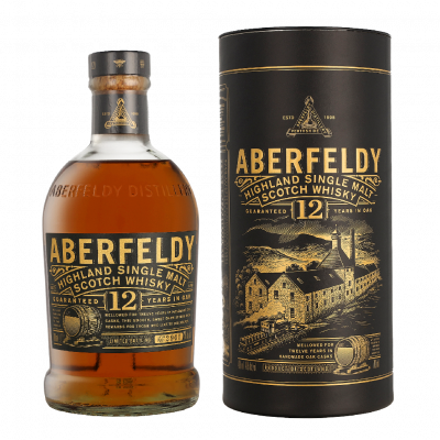 ABERFELDY  Guaranteed 12 Years Oak Highland Single Malt Scotch Whisky