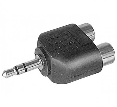 MANUTAN Abi Diffusion Adaptateur 2 x RCAF vers Jack 3.5 mm