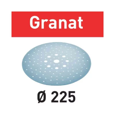 FESTOOL Abrasif  STF D225/128 P80 GR Granat - 5 pi&egrave;ces - 205665