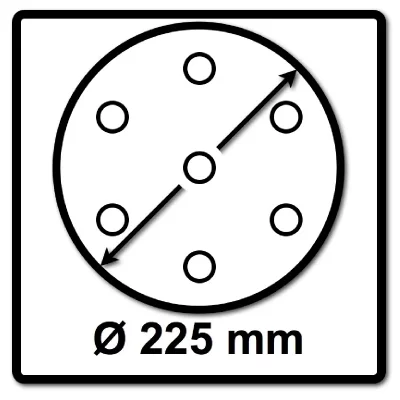 FESTOOL Abrasif maill&eacute; stf D225 P120 gr NET/25 Granat Net - 203314 - 