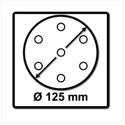 FESTOOL Abrasifs  STF D125/8 P180 GR - Boite de 100 - 497171
