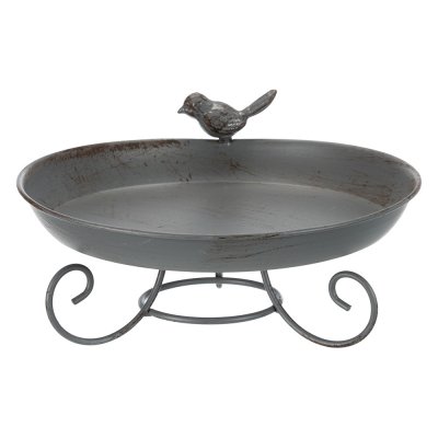 TRIXIE Abreuvoir m&eacute;tal &agrave; poser pour oiseaux Diam&egrave;tre 22 cm 800 ml