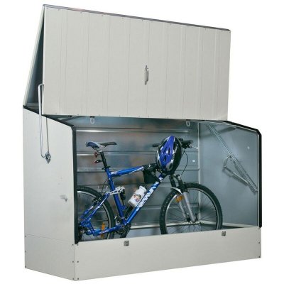 TRIMETALS Abri &agrave; v&eacute;los en m&eacute;tal 1750L cr&egrave;me + kit d'ancrage - Bicycle Store