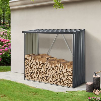 CASA.PRO Abri-b&ucirc;ches couvert Kalmar 156 x 80 x 152 cm anthracite 