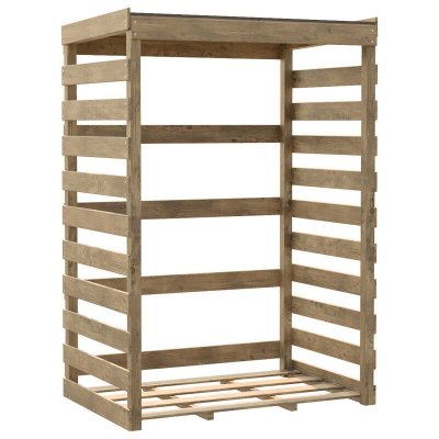 CERLAND Abri-b&ucirc;ches en bois trait&eacute; marron 174 x 82 x 120 cm