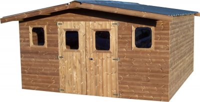 HABRITA Abri de jardin 19,69m&sup2; brun dor&eacute;  tha4040.02t