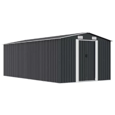 VIDAXL Abri de jardin 257 x 497 x 178 cm m&eacute;tal anthracite