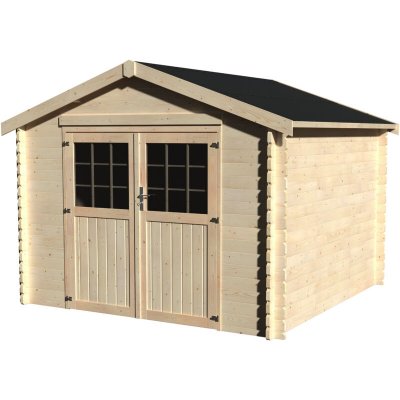 DECOR ET JARDIN Abri de jardin 7.42m&sup2; en bois de sapin trait&eacute; Valodeal 34mm