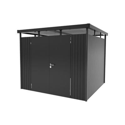 BIOHORT Abri de jardin avec porte double HighLine H2 - Gris fonc&eacute;