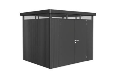 BIOHORT Abri de jardin avec porte double HighLine H3 - Gris fonc&eacute;