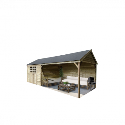 SOLID Abri de jardin bois - Autoclav&eacute; - 20,48m&sup2; - VIBORG