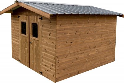 HABRITA Abri de jardin bois thermo chauff&eacute; 10.33 m&sup2; Ep. 19 mm