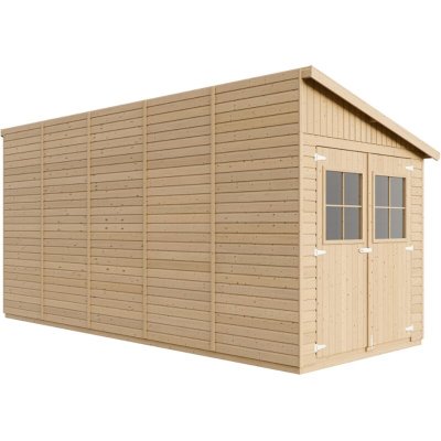 TIMBELA Abri de jardin en bois 10 m&sup2; -h244 x 514 x 218 cm -  M341A M341A