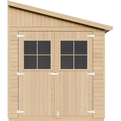 TIMBELA Abri de jardin en bois 8 m&sup2; - h244 x 416 x 218 cm -  M340A M340A