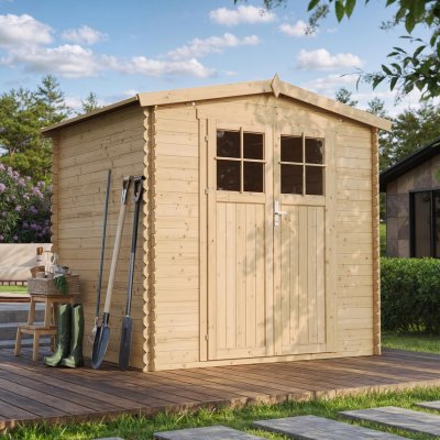 TIMBELA Abri de jardin en bois - i236xl226xh218 cm4,33 m2 -  m369f