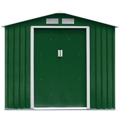 GIANTEX Abri de Jardin en M&eacute;tal - COSTWAY - 213x127x185CM - Porte Coulissante - 2 Fen&ecirc;tres de Ventilation