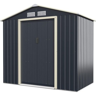 GOPLUS Abri de Jardin en M&eacute;tal -  - 2.7M&sup2; - Porte Coulissante - Bouches d'A&eacute;ration
