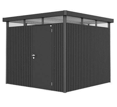BIOHORT Abri de jardin HighLine H4 gris fonc&eacute; porte simple