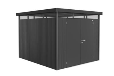 BIOHORT Abri de jardin HighLine H5 gris fonc&eacute; porte double
