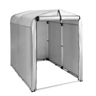 SOBUY Abri de jardin multifonctionnel en m&eacute;tal argent&eacute;