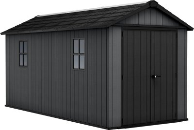 KETER Abri de jardin NEWTON PLUS 7515  L230 x P476 x H246 cm 10,94 m&sup2; coloris gris anthracite