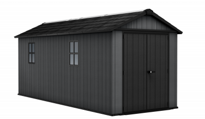 KETER Abri de jardin NEWTON PLUS 7517  L230 x P539 x H246 cm 12,39 m&sup2; coloris gris anthracite