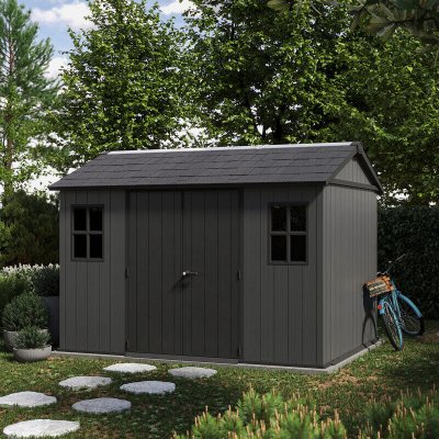 KETER Abri de jardin Newton Plus  1175 L350 x P230 x H246 cm 8,05 m&sup2; gris anthracite