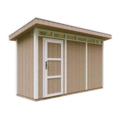 TIMBELA Abri de jardin qualit&eacute; premium 4m&sup2; l161xl412xh239 cm - marron