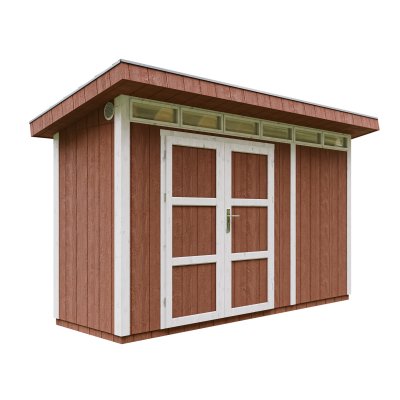 TIMBELA Abri de jardin qualit&eacute; premium 4m&sup2;l161xl412xh239 cm - rouge