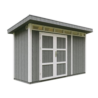 TIMBELA Abri de Jardin Qualit&eacute; Premium 4m&sup2; /L161xL412xH239 cm -  M902A-CAVERN STEEL