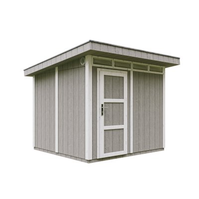 TIMBELA Abri de jardin qualit&eacute; premium 6m&sup2; l294xl279xh237 cm - gris