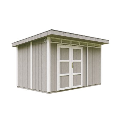 TIMBELA Abri de jardin qualit&eacute; premium 9m&sup2; l412xl279xh237 cm - gris