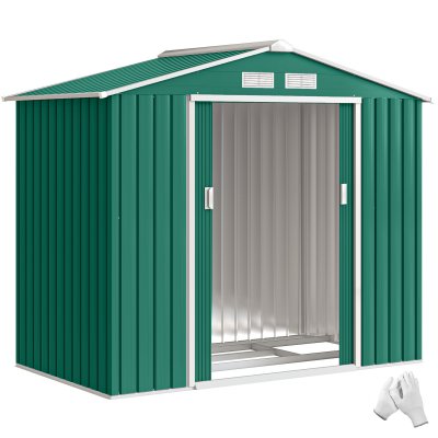 OUTSUNNY Abri de jardin - remise pour  213x130x185cm Vert