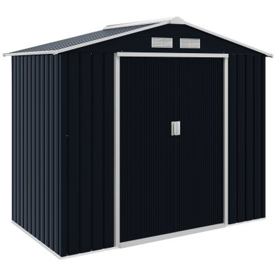 OUTSUNNY Abri de jardin - remise pour outils - cabanon porte verrouillable - t&ocirc;le d'acier