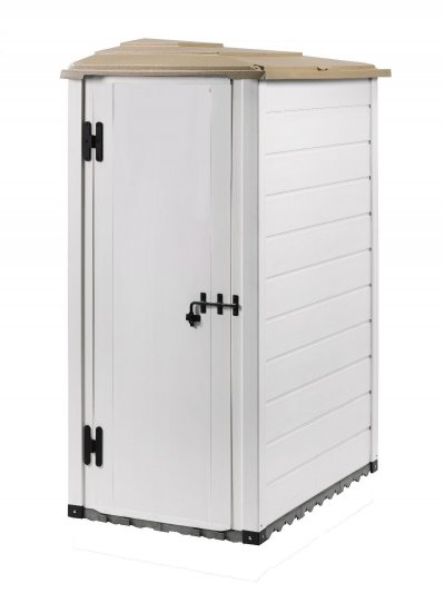 HABRITA abri de jardin r&eacute;sine adossable Evo 100 1 m&sup2; Ep. 22 mm
