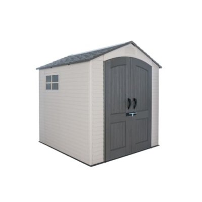 HABRITA FORESTA Abri de jardin r&eacute;sine - Imitation bardage avec plancher - 4,57m&sup2;