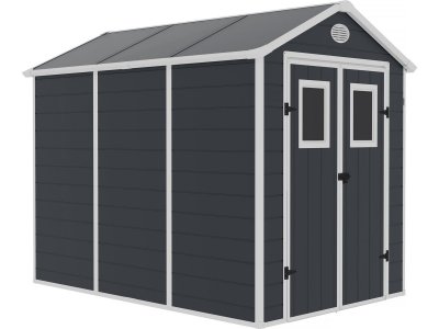 HABITAT ET JARDIN Abri de jardin r&eacute;sine ""Texas"" - 5.23 m&sup2;  - Anthracite