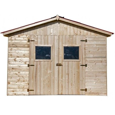 HABRITA Abri de jardin sans plancher 7.62m&sup2; bois naturel  - ed2828.02 -