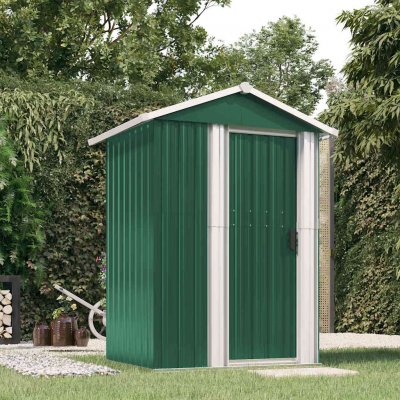 VIDAXL Abri de jardin Vert 126x97,5x177 cm Acier galvanis&eacute;