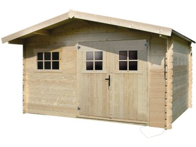 HABITAT ET JARDIN Abri jardin bois - 19,72 m&sup2; - 4.64 x 4.25 x 2,32 m - 28 mm