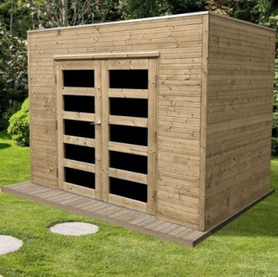 SOLID Abri jardin bois ""Capri"" - 5.94 m&sup2; - 2.99 x 1.99 x 2.25 m - 19 mm