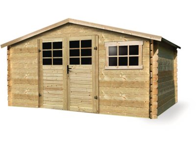 SOLID Abri Jardin Bois Traditionnel - 6.15 M2 - 2.48 X 2.48 X 2.08 M - 19 Mm