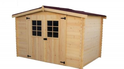 HABRITA Abri madriers massifs 4.59 m&sup2; bois naturel  - al3019.02n -