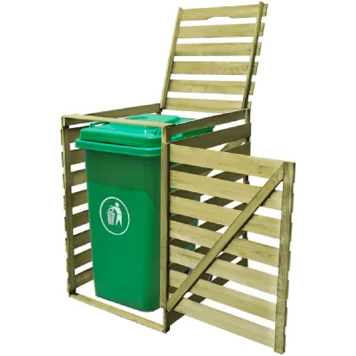 VIDAXL Abri pour poubelle 240 l Bois impr&eacute;gn&eacute;  n/a