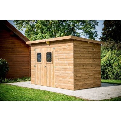 HABRITA Abri Theora En Bois Massif Sans Plancher, Toit Mono Pente 6,78 M&sup2;