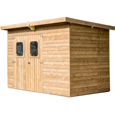 HABRITA Abri Theora En Bois Massif Sans Plancher, Toit Mono Pente 7,33 M&sup2;