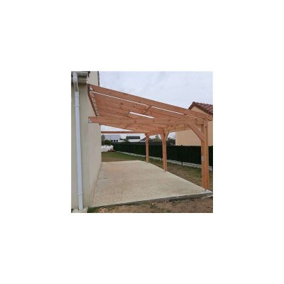 CPBF Abri une pente adoss&eacute;e Bretagne  4 poteaux 500 x 800 cm